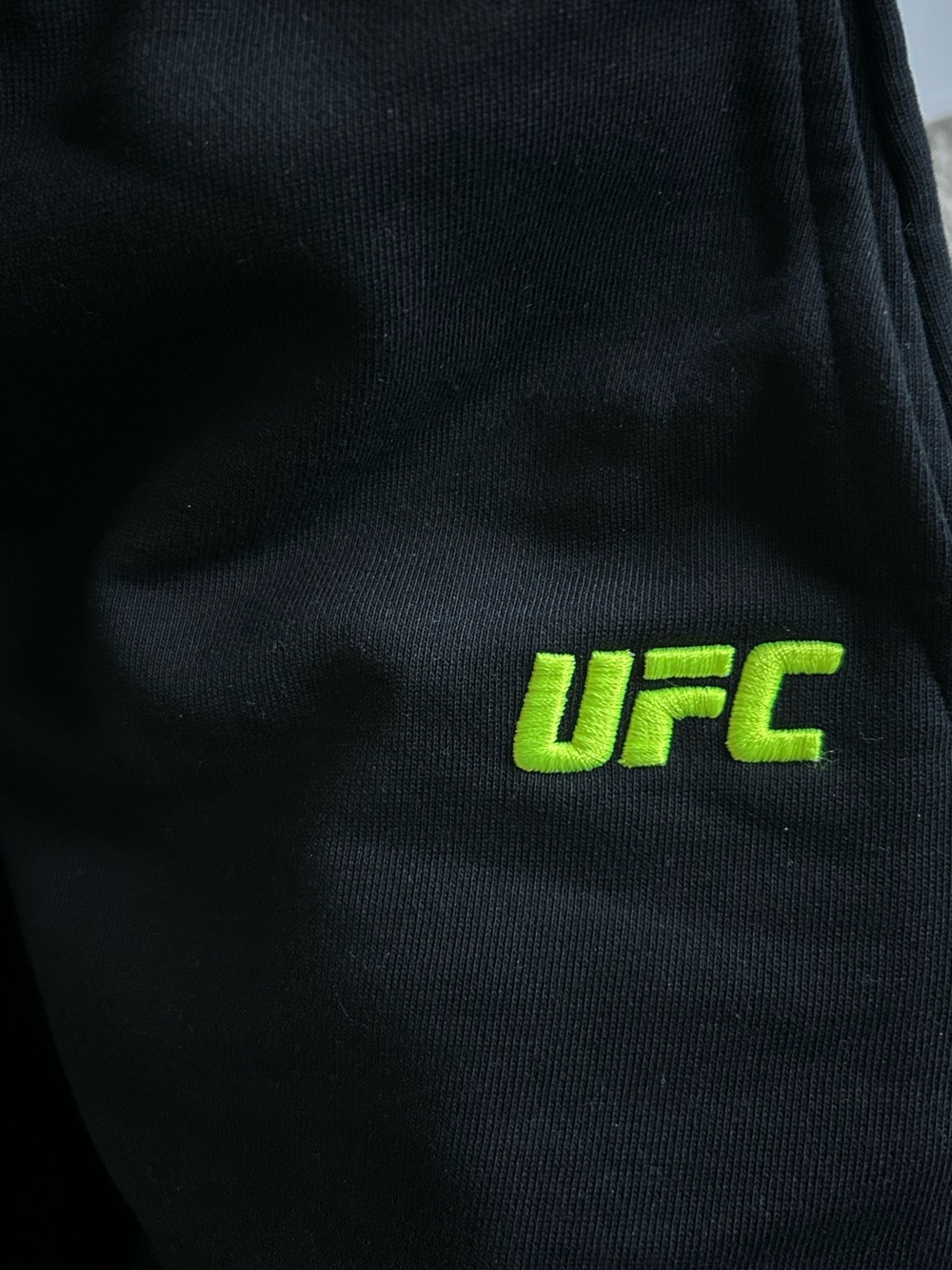 UFC Black Skirt with Neon Yellow Logo Accents - Picture 4 of 5